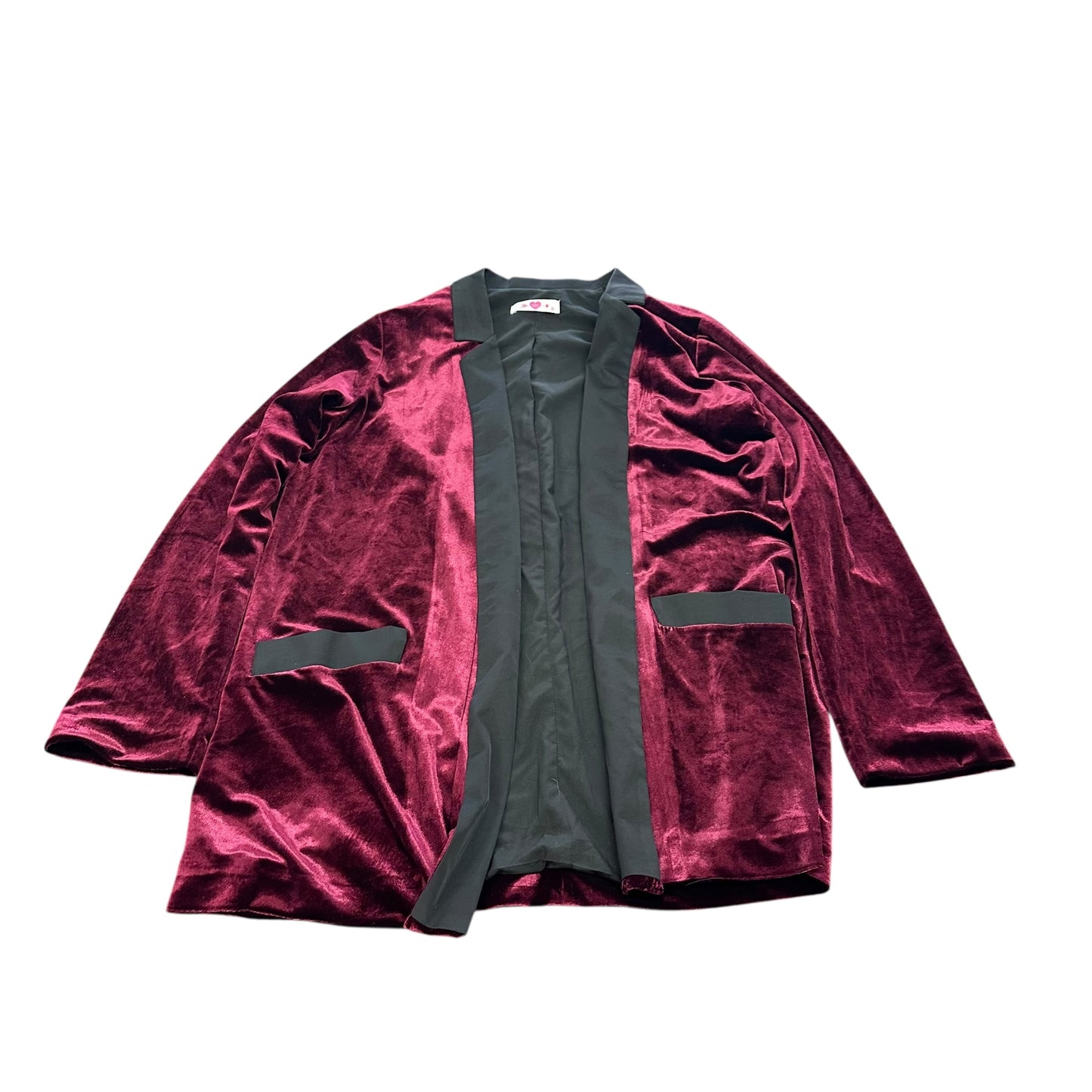 BUDDY LOVE MAROON VELVET BLAZER 158 MEDIUM