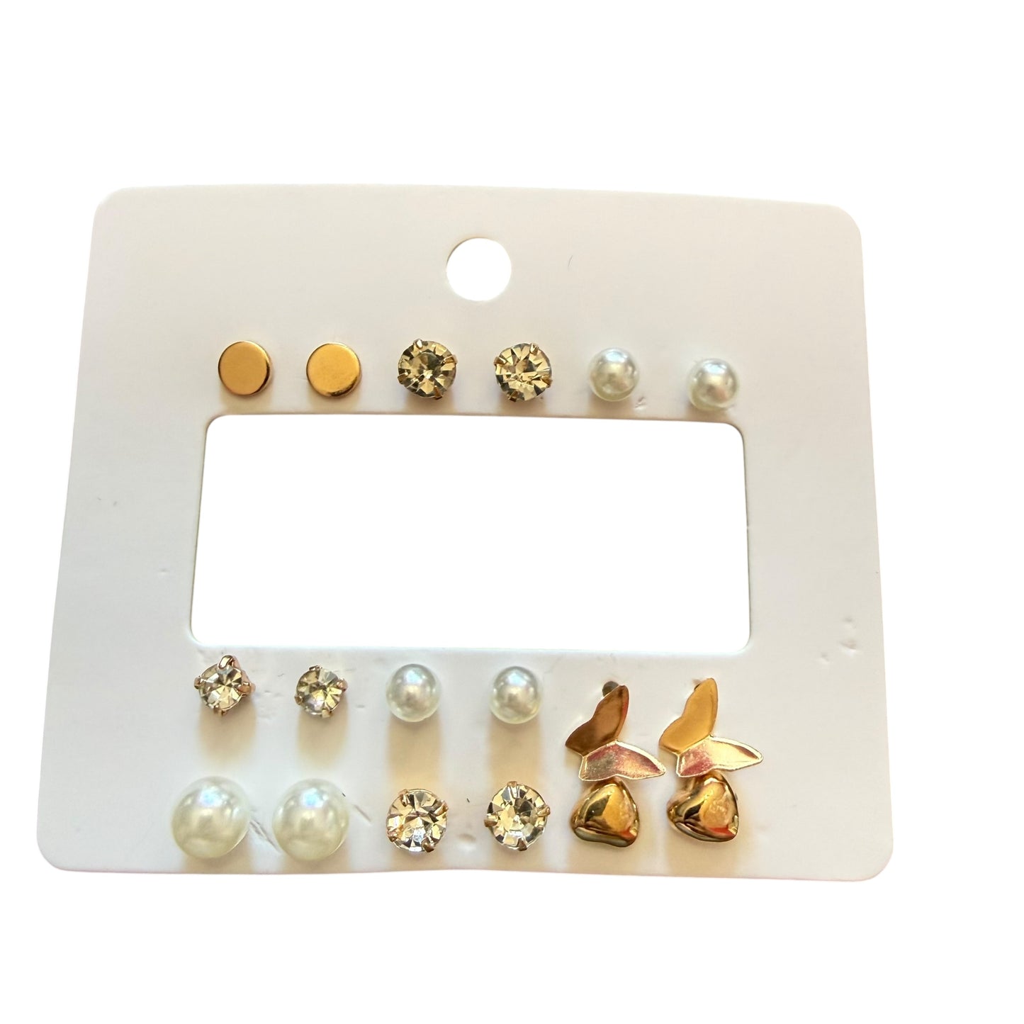 9 PAIR EARRINGS STUDS NEW