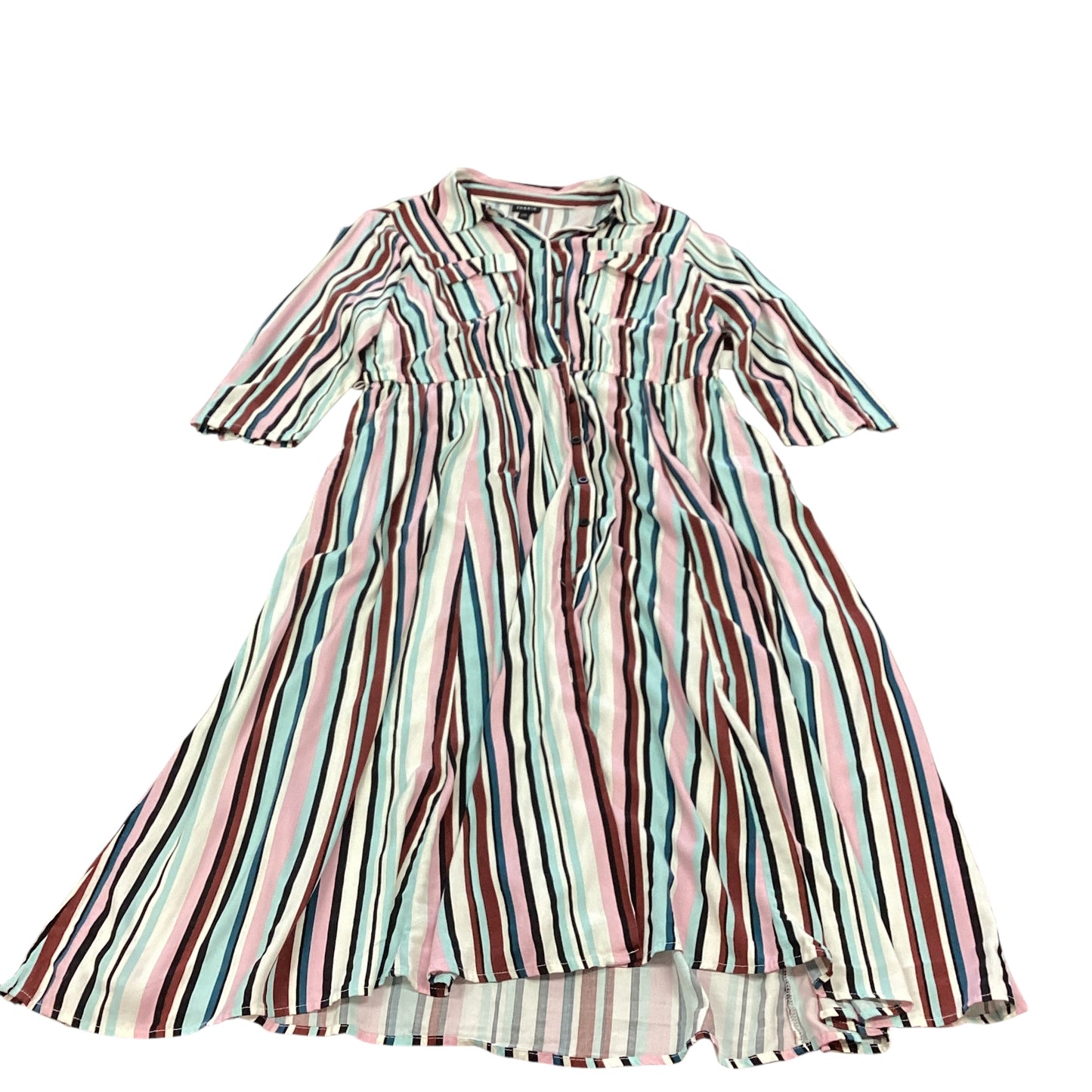 TORRID STRIPED BUTTON UP DRESS 56 1X