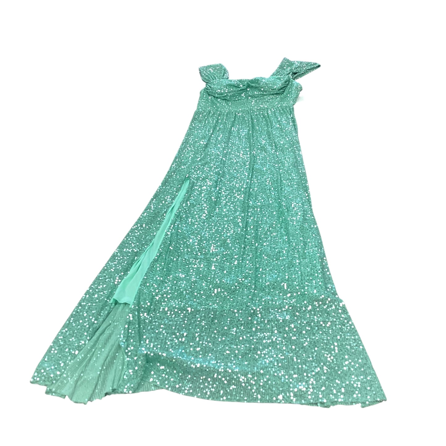 TOLEEN GREEN SEQUINS FULL LENGTH DRESS 62 NWT XL