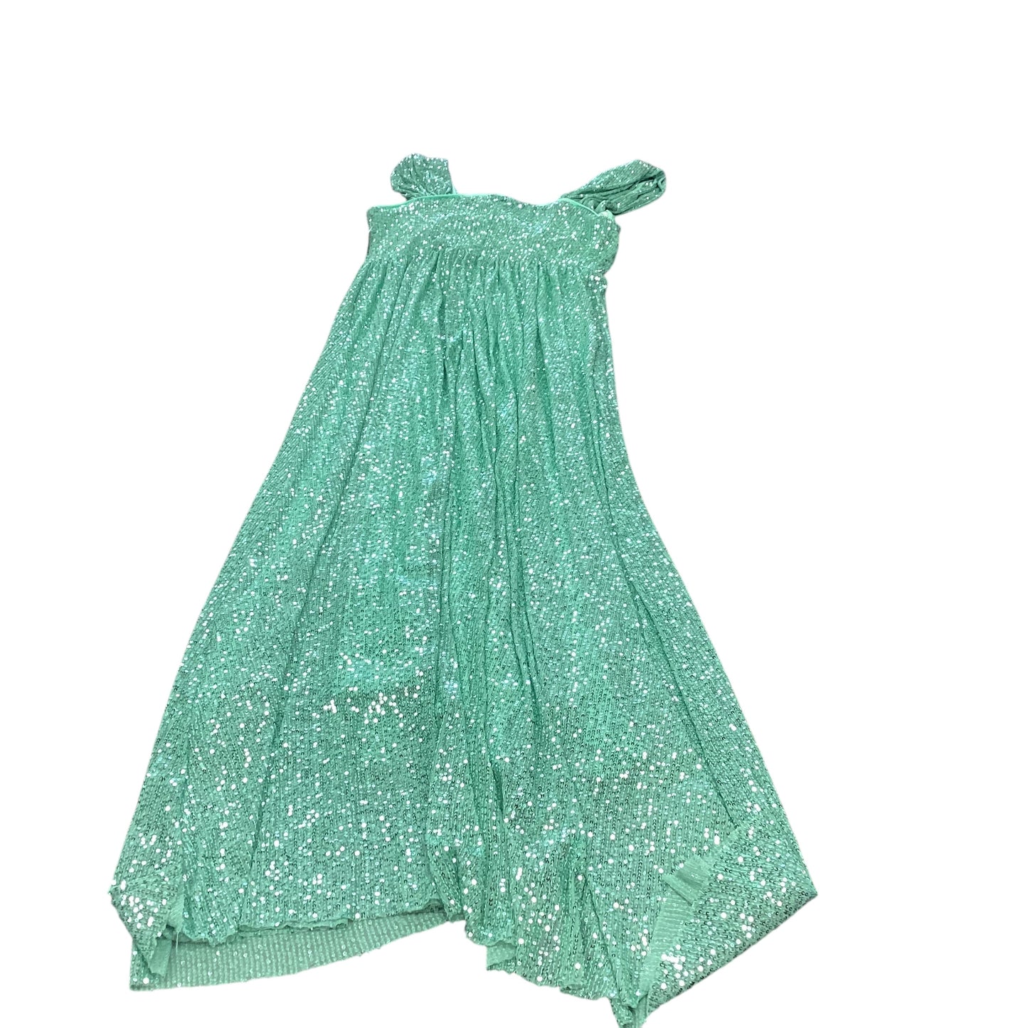 TOLEEN GREEN SEQUINS FULL LENGTH DRESS 62 NWT XL