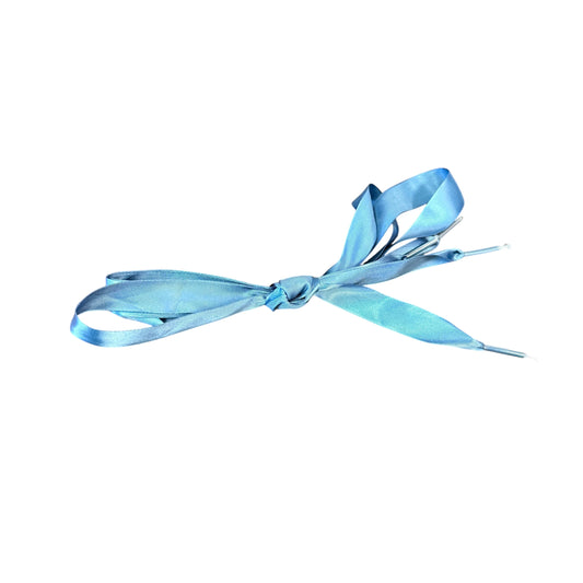 BLUE SATIN RIBBON SHOE LACES 100
