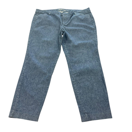 OLD NAVY PIXIE MID RISE CHAMBRAY PANTS 39  Sz 14
