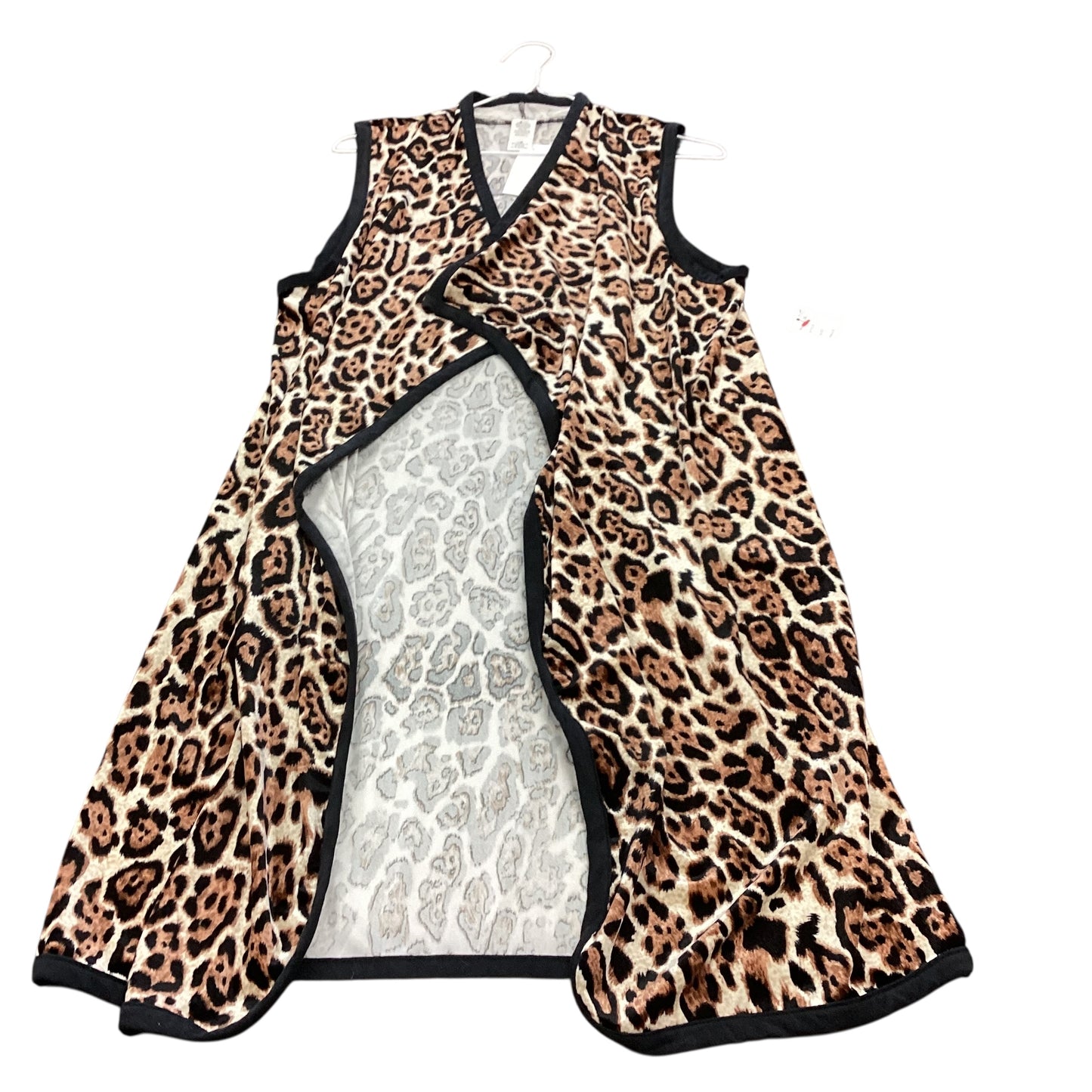 ANIMAL PRINT OPEN VEST 217 NWT $30 XL