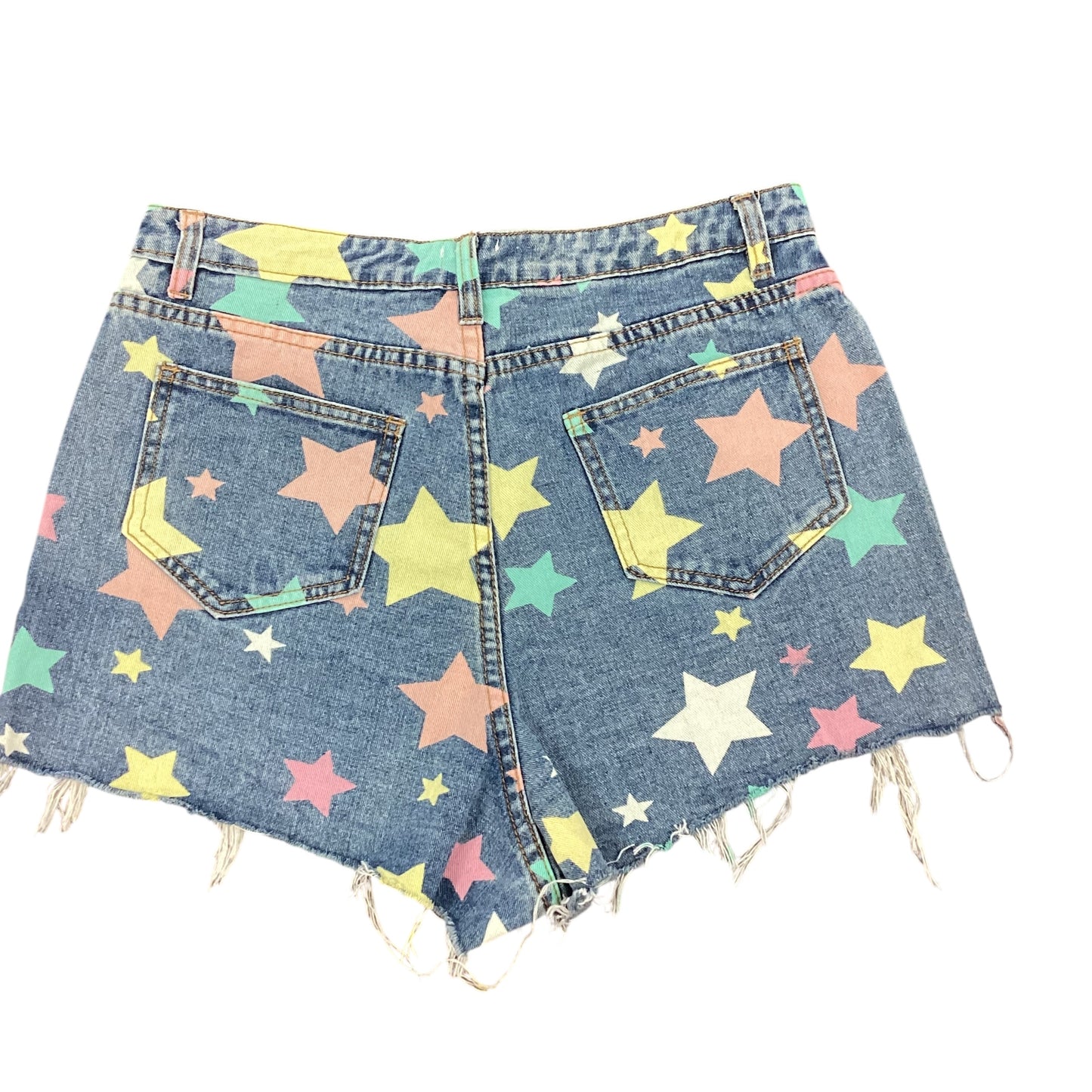 BLUE BUTTERCUP STAR DENIM SHORTS 100 NWT $56 MEDIUM
