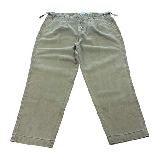 DOWNEAST GREEN PARIS PLEATED JEANS 26 NWT $48 XL