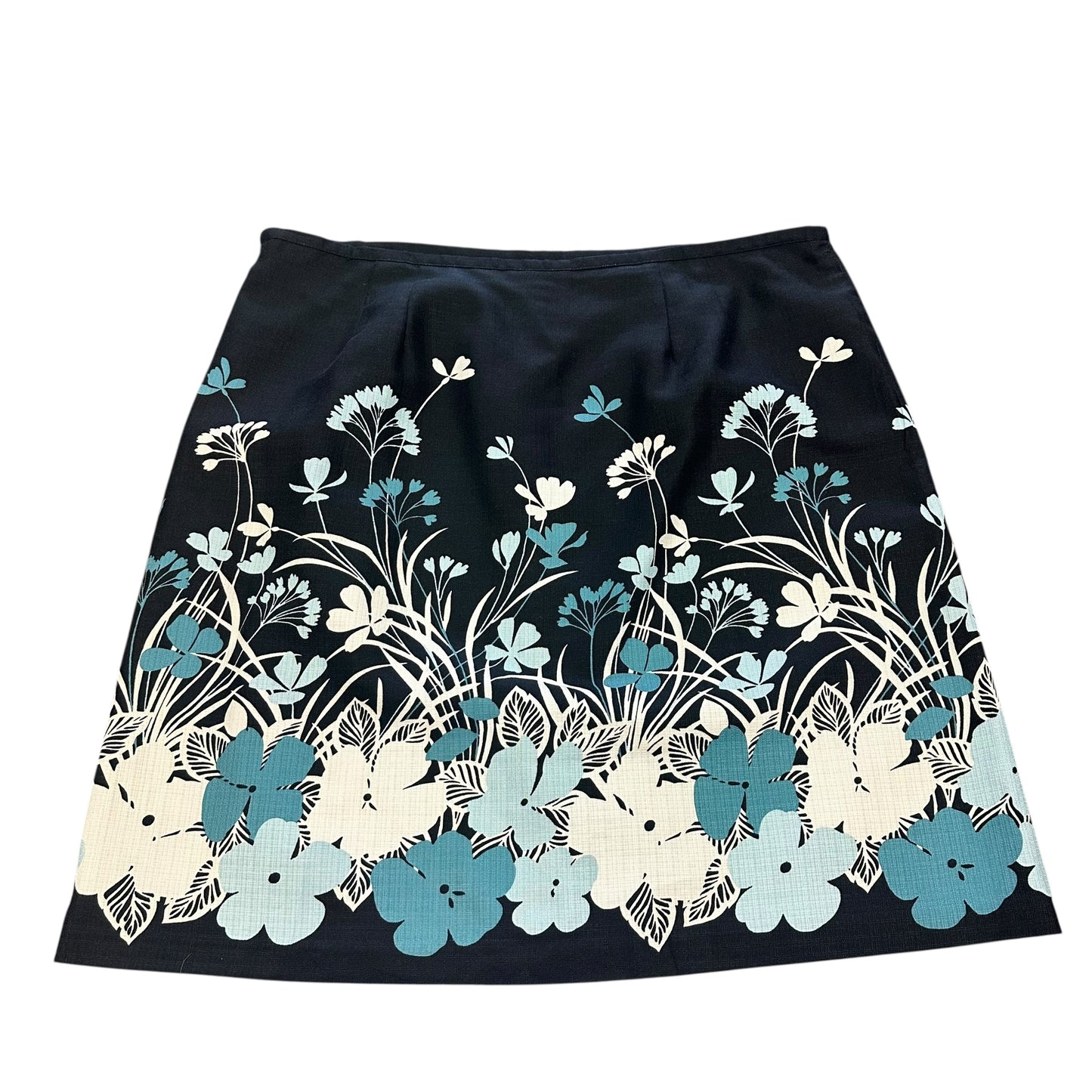 ANN TAYLOR FLORAL SILK BLEND SKIRT 163 Sz 16