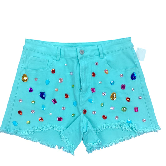 JJs FAIRYLAND JEWELED DENIM SHORTS 100 NWT MEDIUM