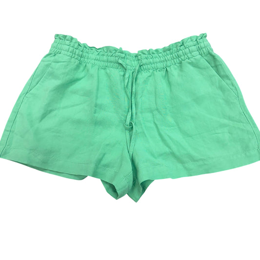 LOFT GREEN LINEN BLEND SHORTS 201 NWT LARGE PETITE