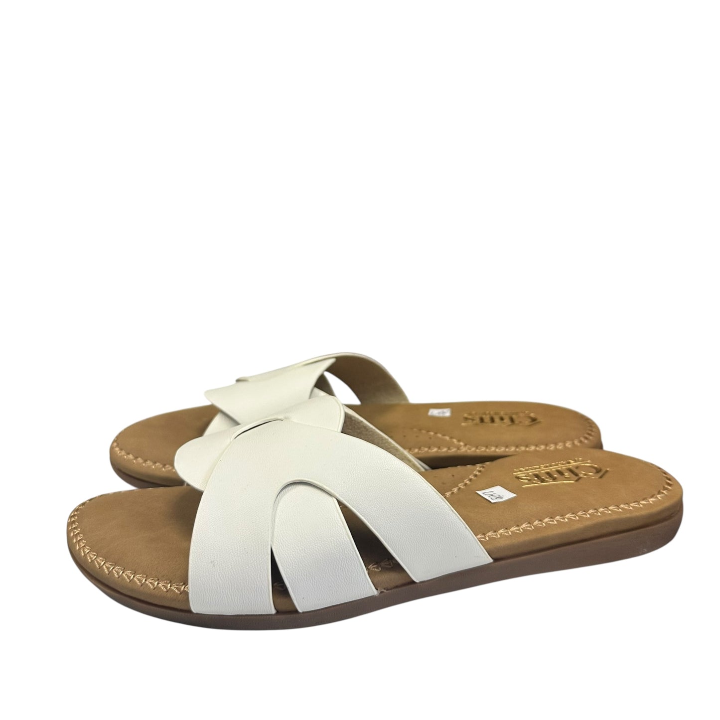 CLIFFS WHITE SANDALS 227 NWB Sz 8