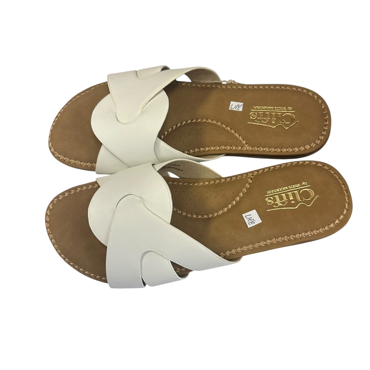 CLIFFS WHITE SANDALS 227 NWB Sz 8