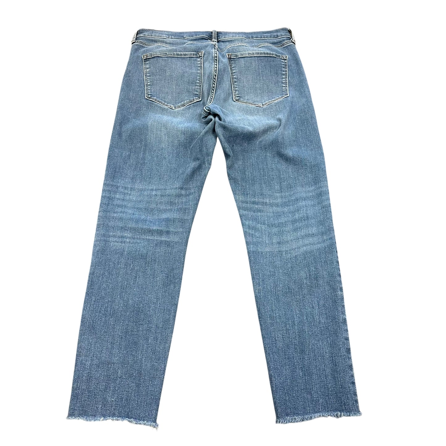 BANANA REPUBLIC SKINNY BLUE DENIM JEANS RAW HEM 100 SZ 10/30