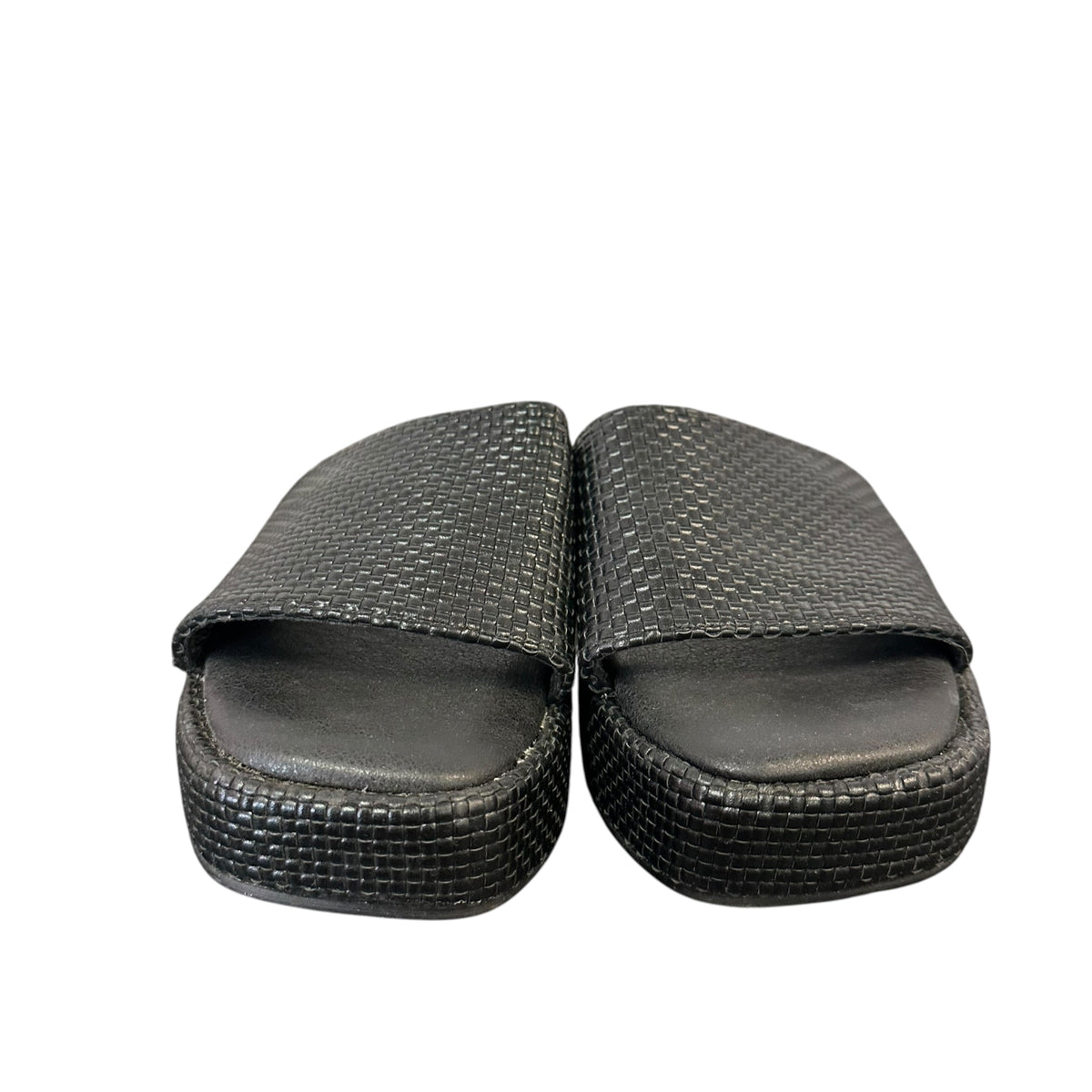 BEACH BLACK PLATFORM SANDALS MAUI 278 SZ 6