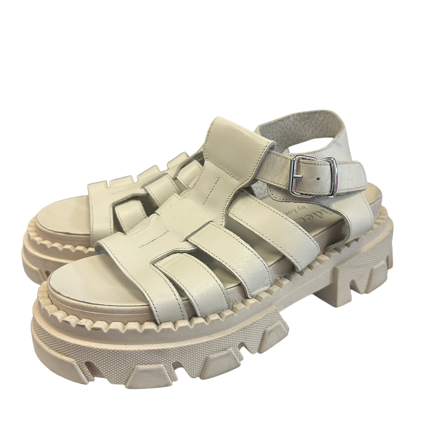 BEIGE CHUNKY SANDALS 139 Sz 8.5
