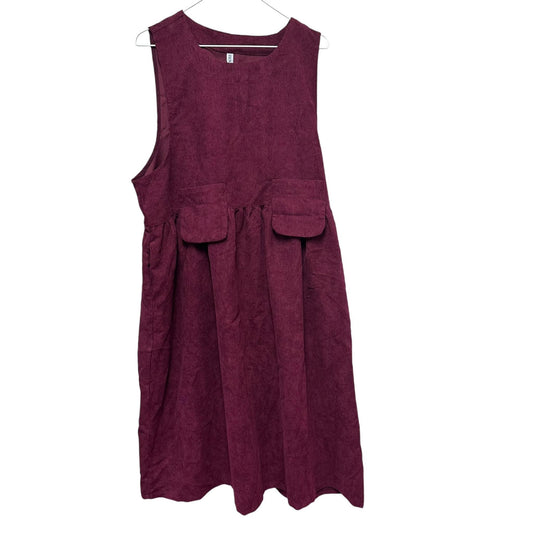 ZENANA MAROON MIDI DRESS - MEDIUM - 73