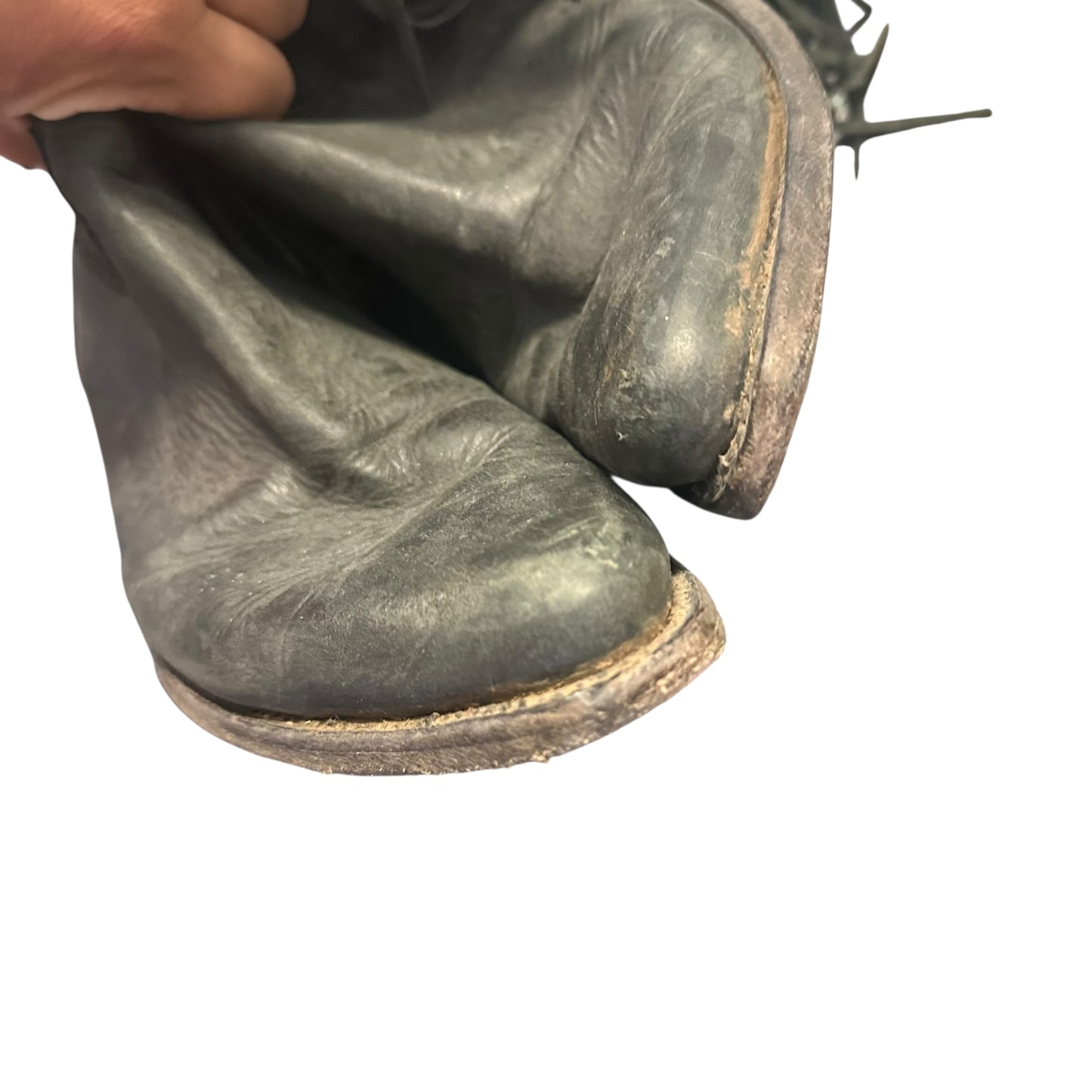 LIBERTY BLACK FRINGE LEATHER BOOTS 143 Sz 8.5