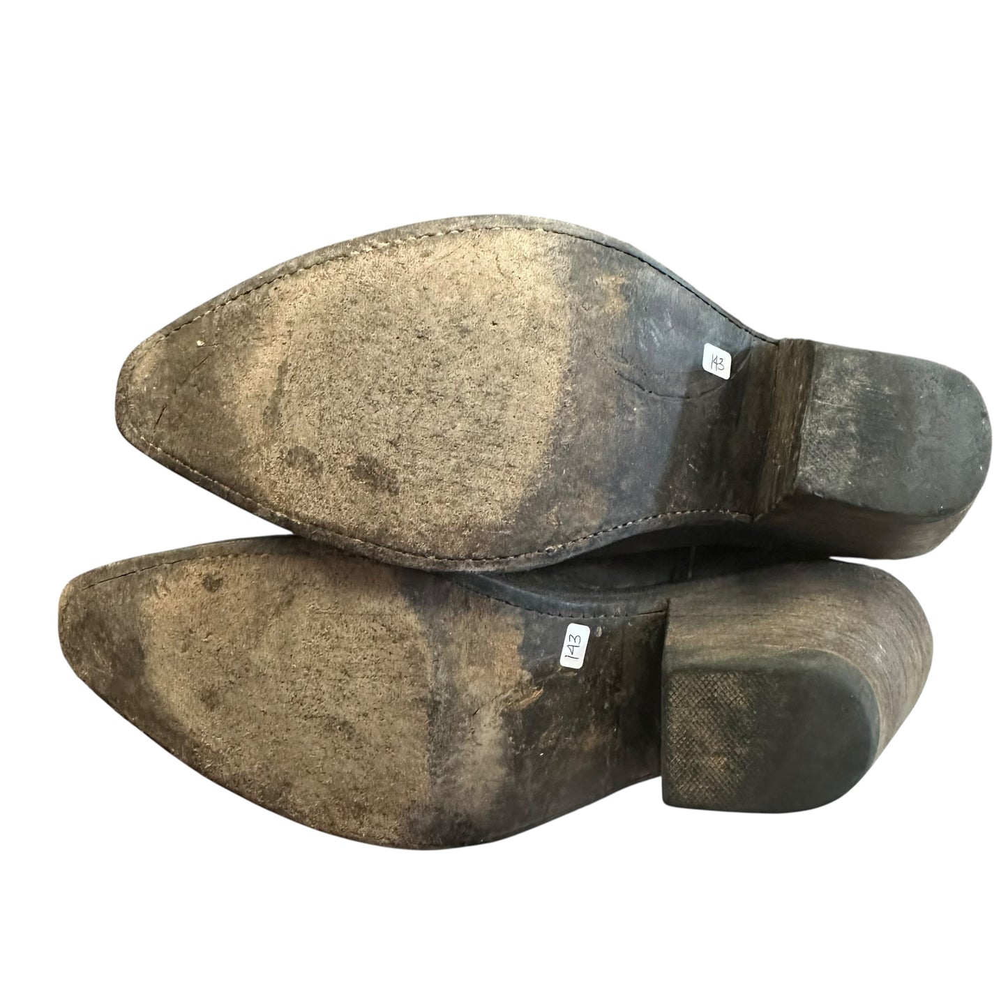 LIBERTY BLACK FRINGE LEATHER BOOTS 143 Sz 8.5