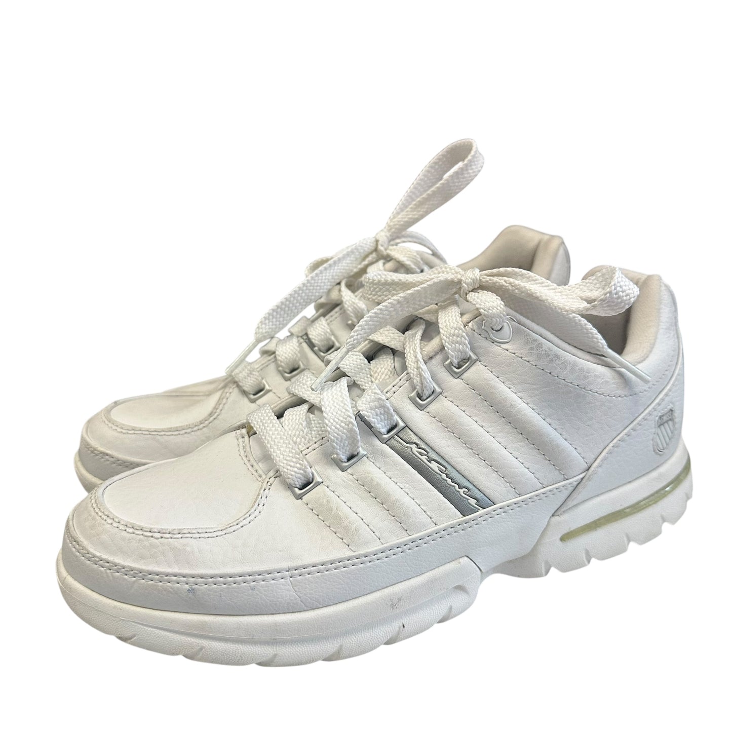 K SWISS WHITE ‘VARSITY’ SNEAKERS 143 Sz 7