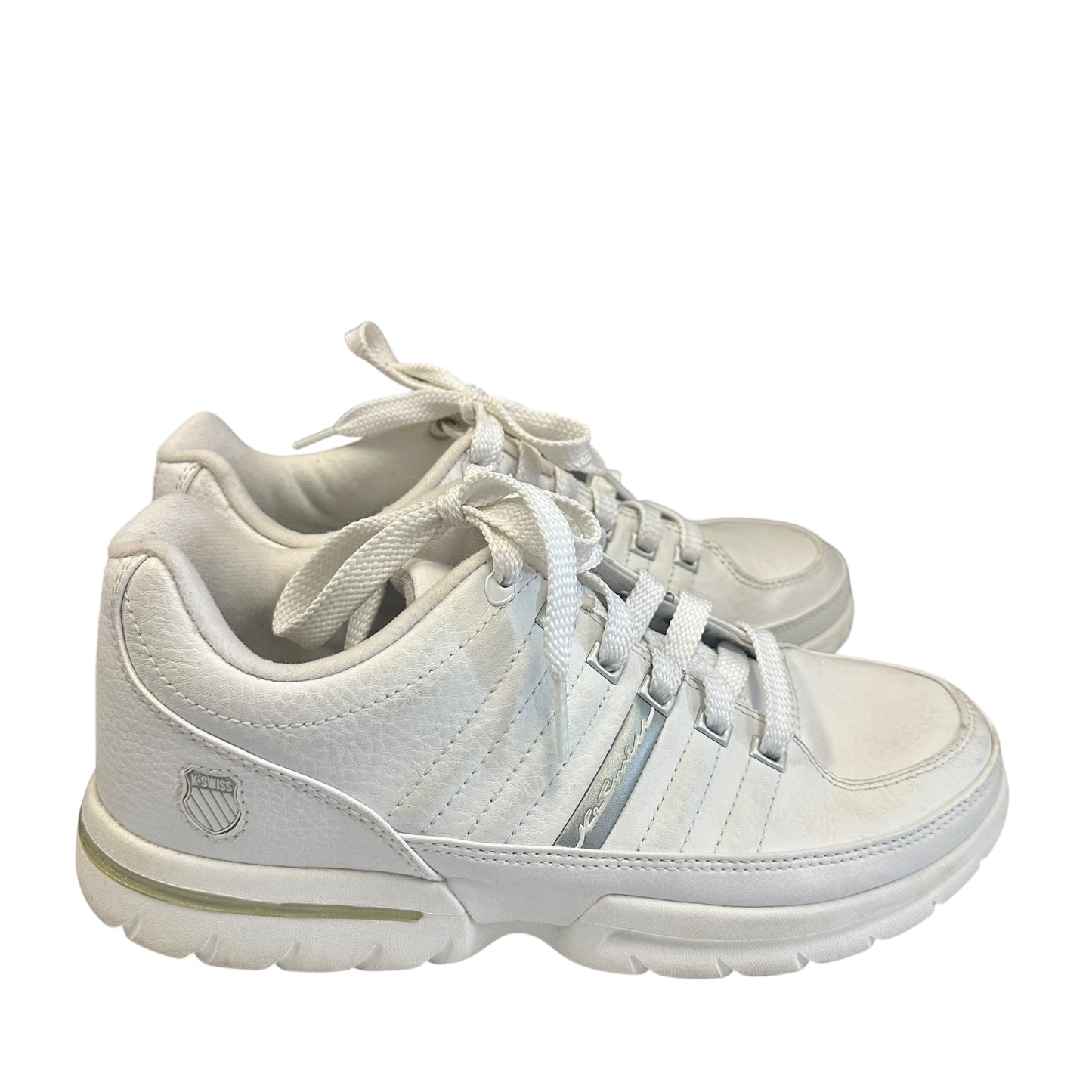 K SWISS WHITE ‘VARSITY’ SNEAKERS 143 Sz 7