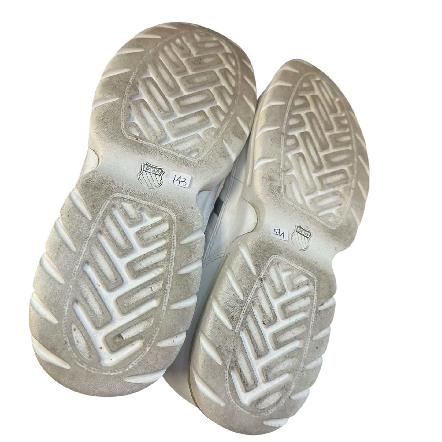 K SWISS WHITE ‘VARSITY’ SNEAKERS 143 Sz 7