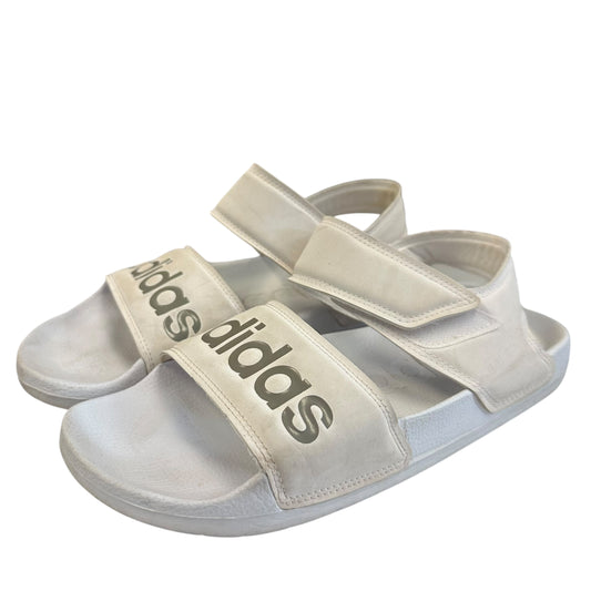 ADIDAS WHITE SANDALS 100 Sz 9