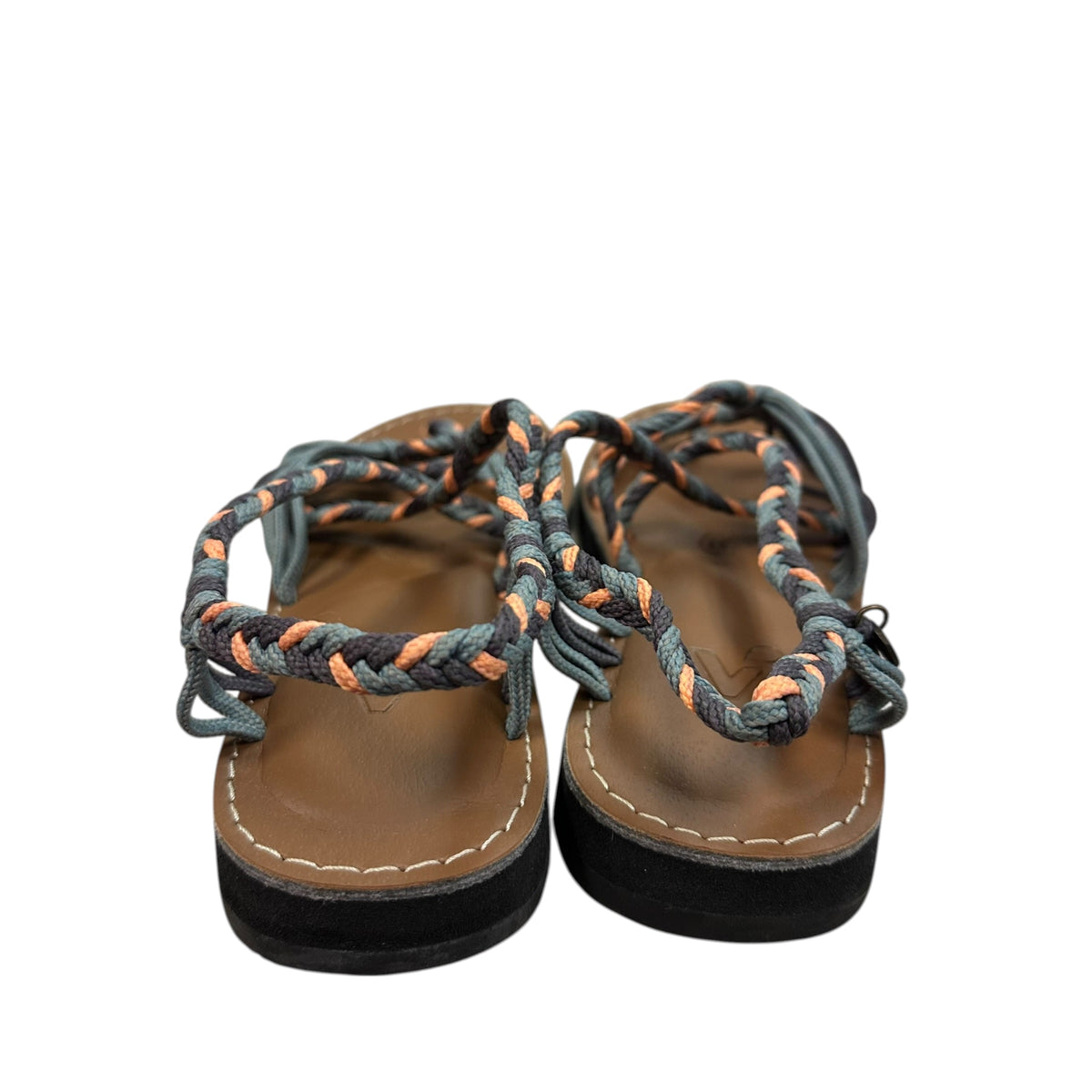 VINES ISLANDWEAR SANDALS GRAY TEAL ORANGE NWOT 278 SZ 7