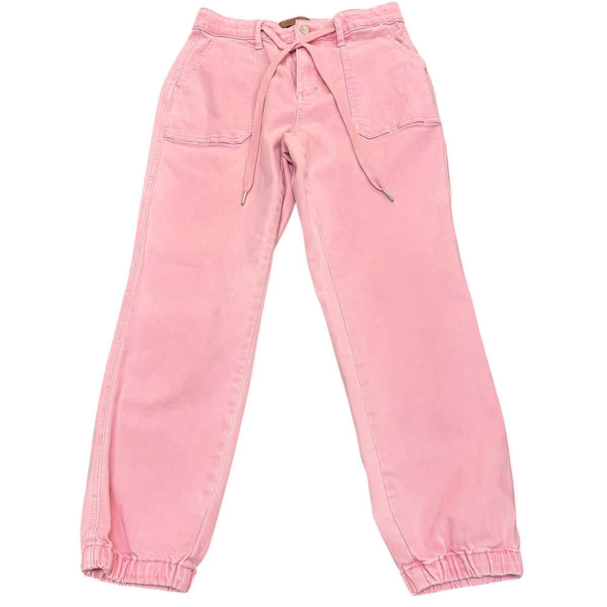 JUDY BLUE HIGH RISE PINK DENIM JOGGERS 38 SZ 5/27