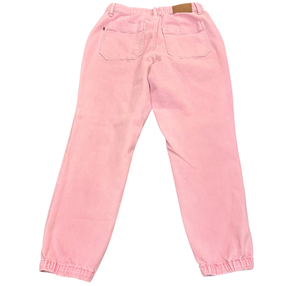 JUDY BLUE HIGH RISE PINK DENIM JOGGERS 38 SZ 5/27