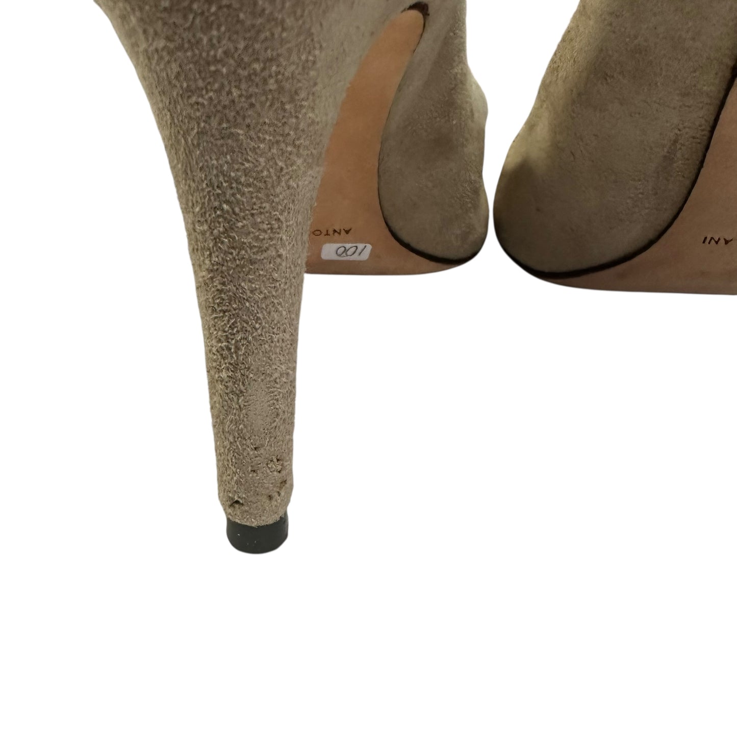 ANTONIO MELANI TAN SNAKESKIN HEELS 100 Sz 9.5
