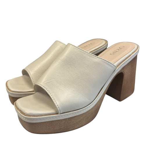 ORRIS BEIGE CHUNKY HEELS 143 Sz 10