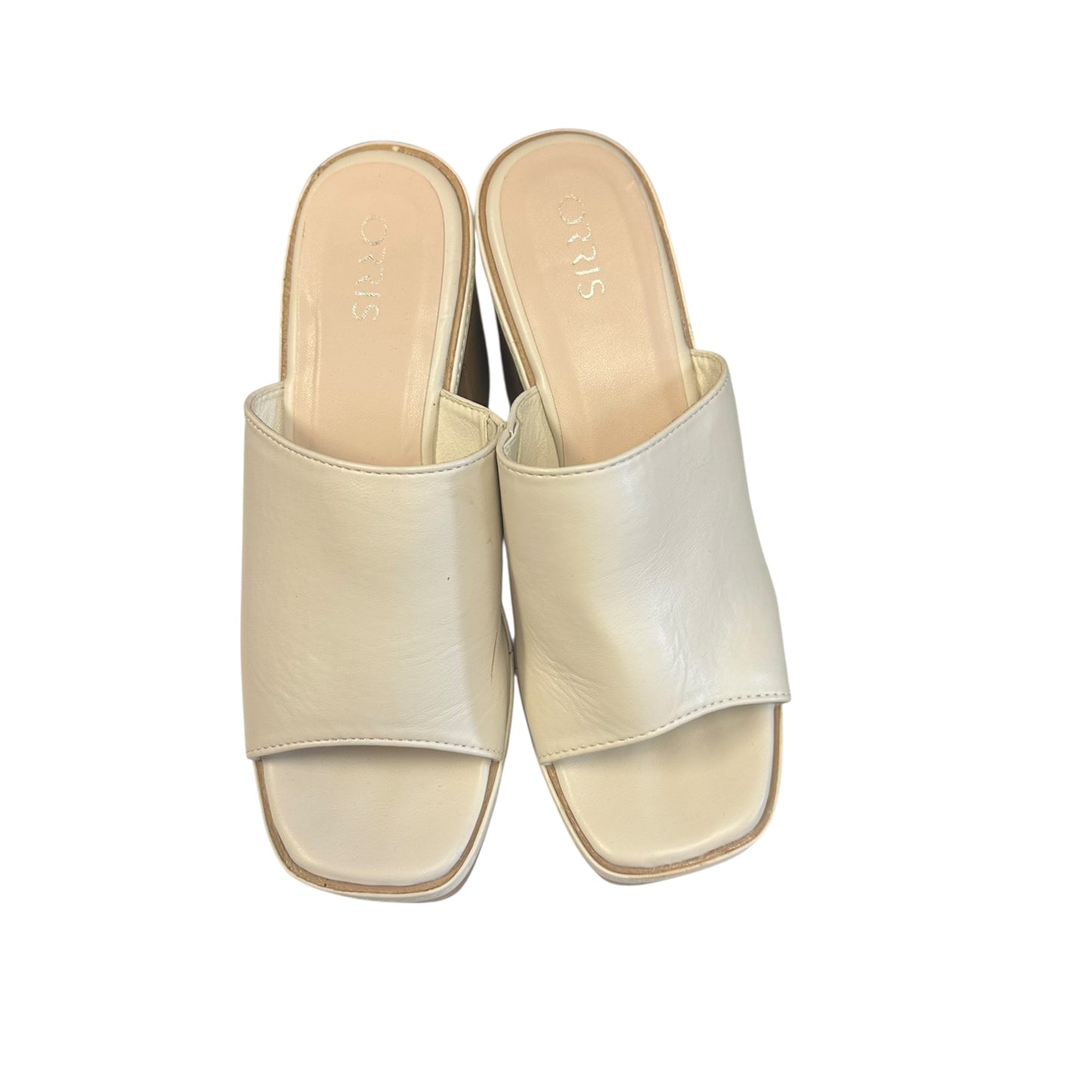 ORRIS BEIGE CHUNKY HEELS 143 Sz 10