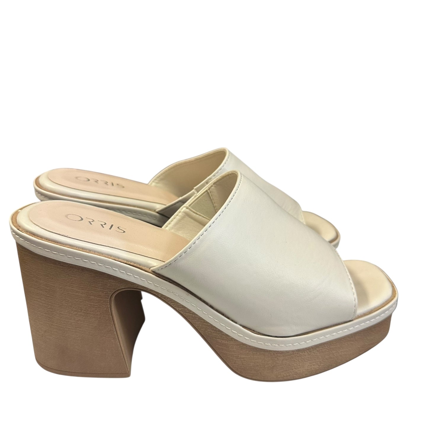 ORRIS BEIGE CHUNKY HEELS 143 Sz 10