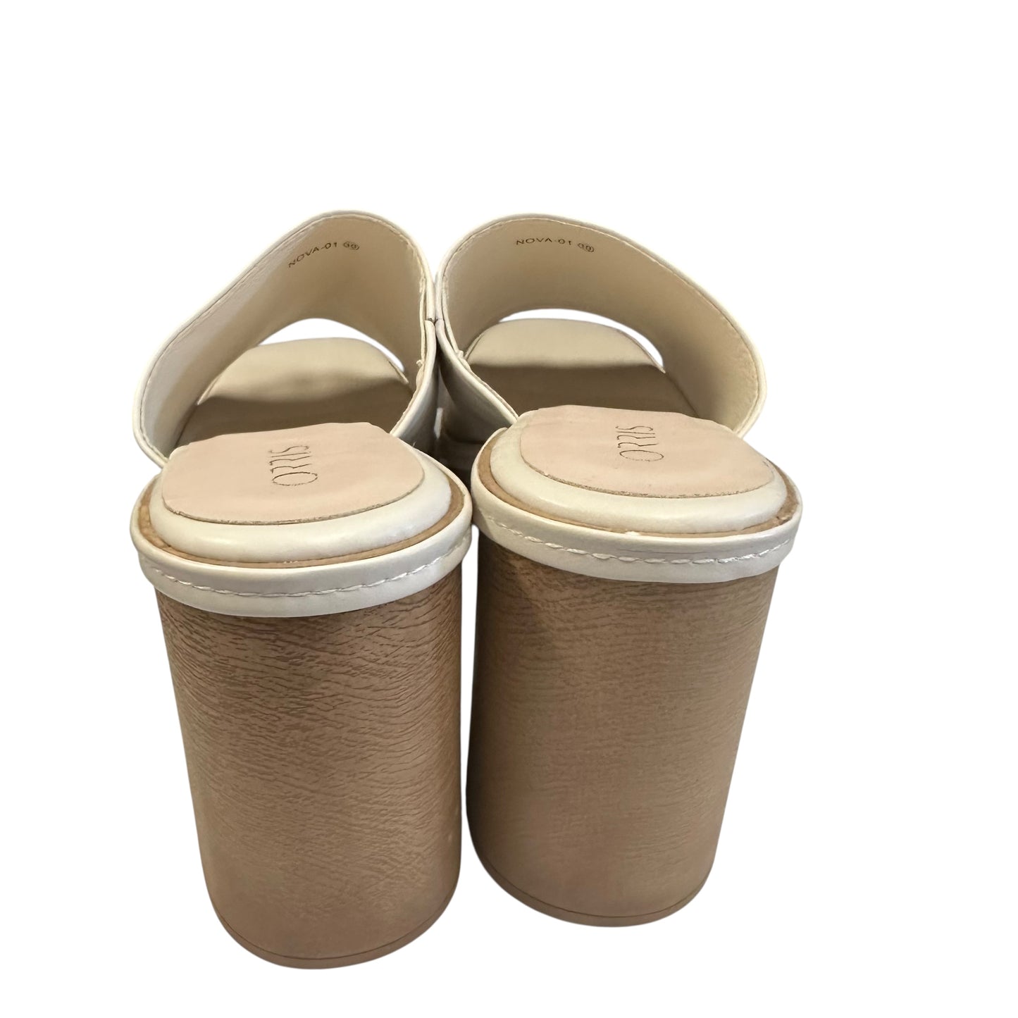 ORRIS BEIGE CHUNKY HEELS 143 Sz 10