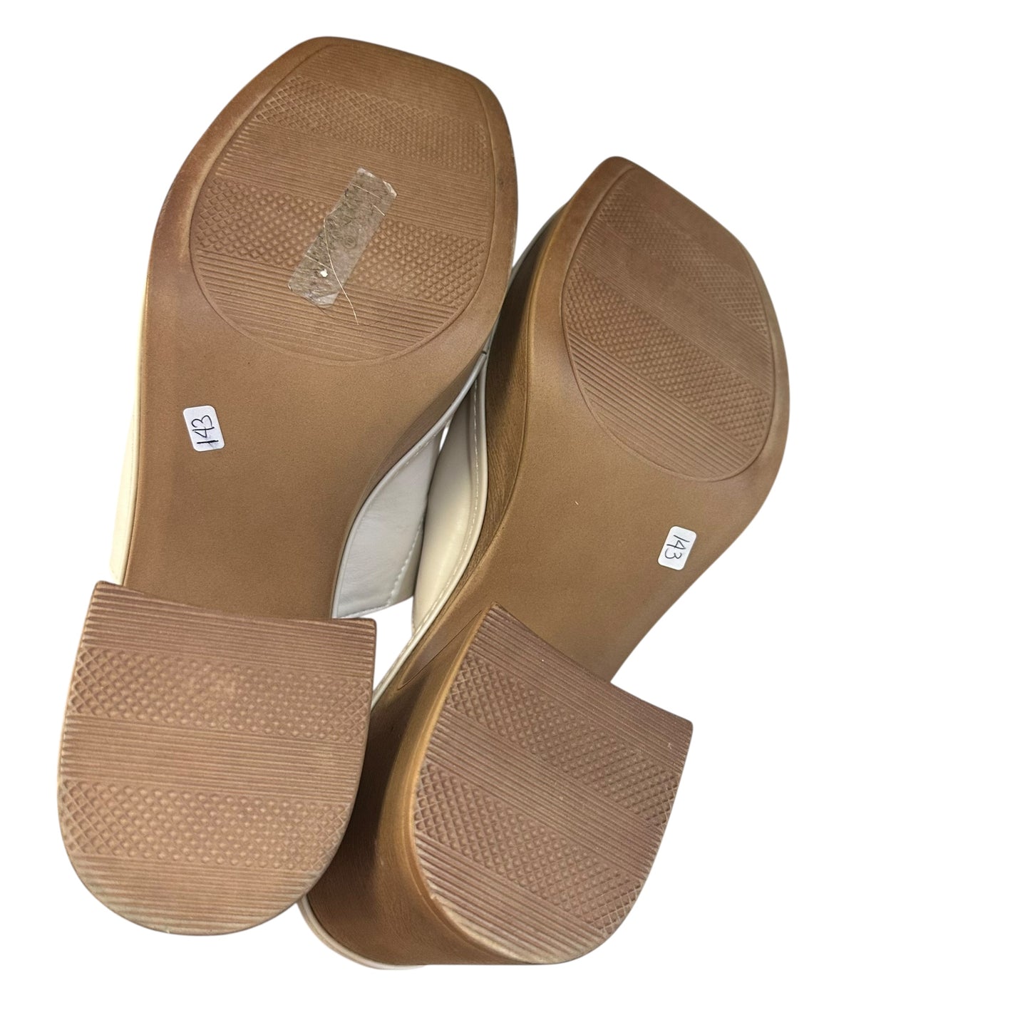 ORRIS BEIGE CHUNKY HEELS 143 Sz 10