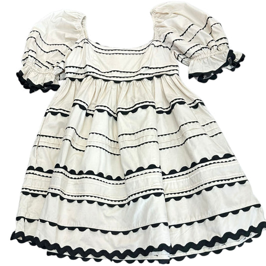 SOFIE THE LABEL BEIGE BLACK RIC RAC DRESS NWT 295 SMALL