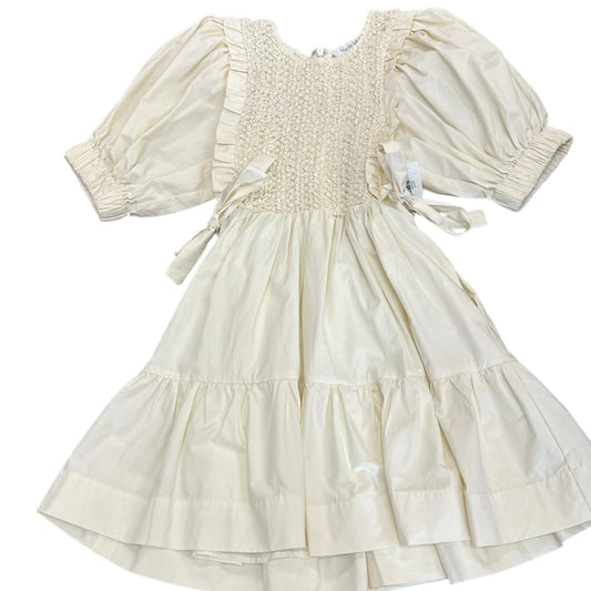 SOFIE THE LABEL BEIGE SMOCKED DRESS 285 MEDIUM