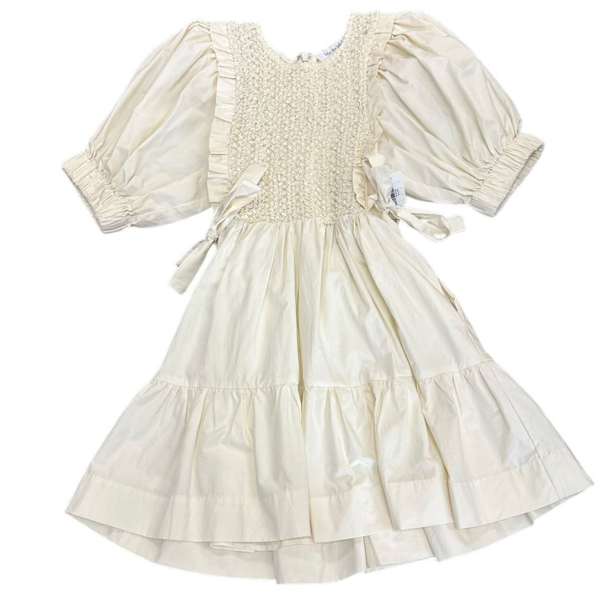 SOFIE THE LABEL BEIGE SMOCKED DRESS 285 MEDIUM
