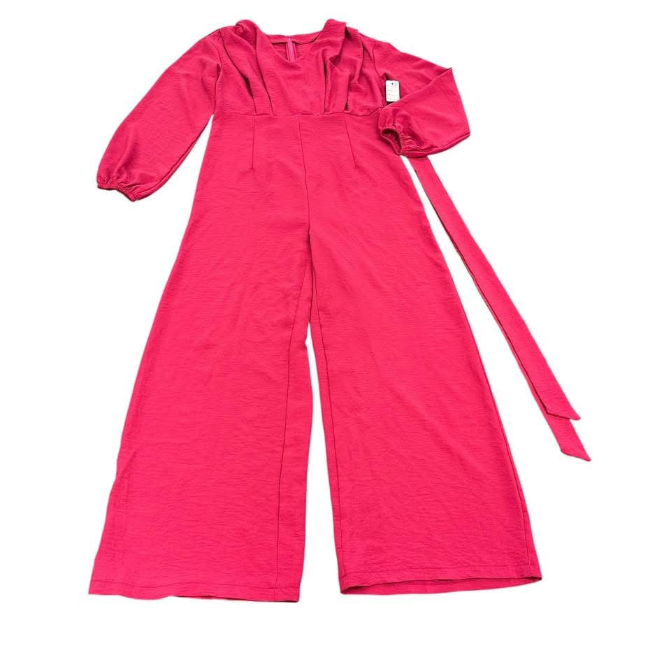 PINK WIDE LEG JUMPSUIT 139 MEDIUM