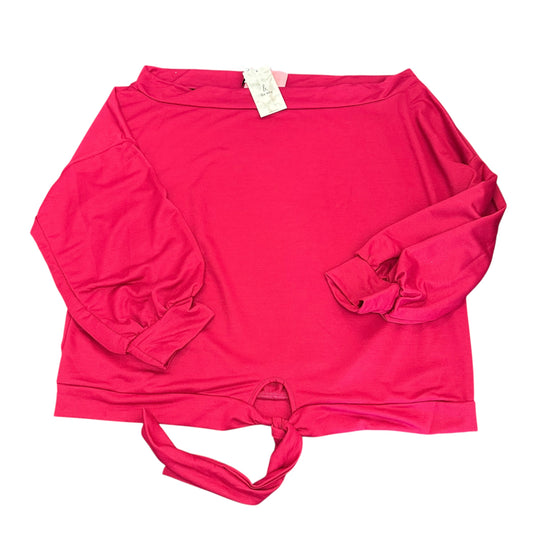 ANDTHEWHY CRANBERRY OFFSHOULDER WAIST TIE TOP NWOT 296 LARGE