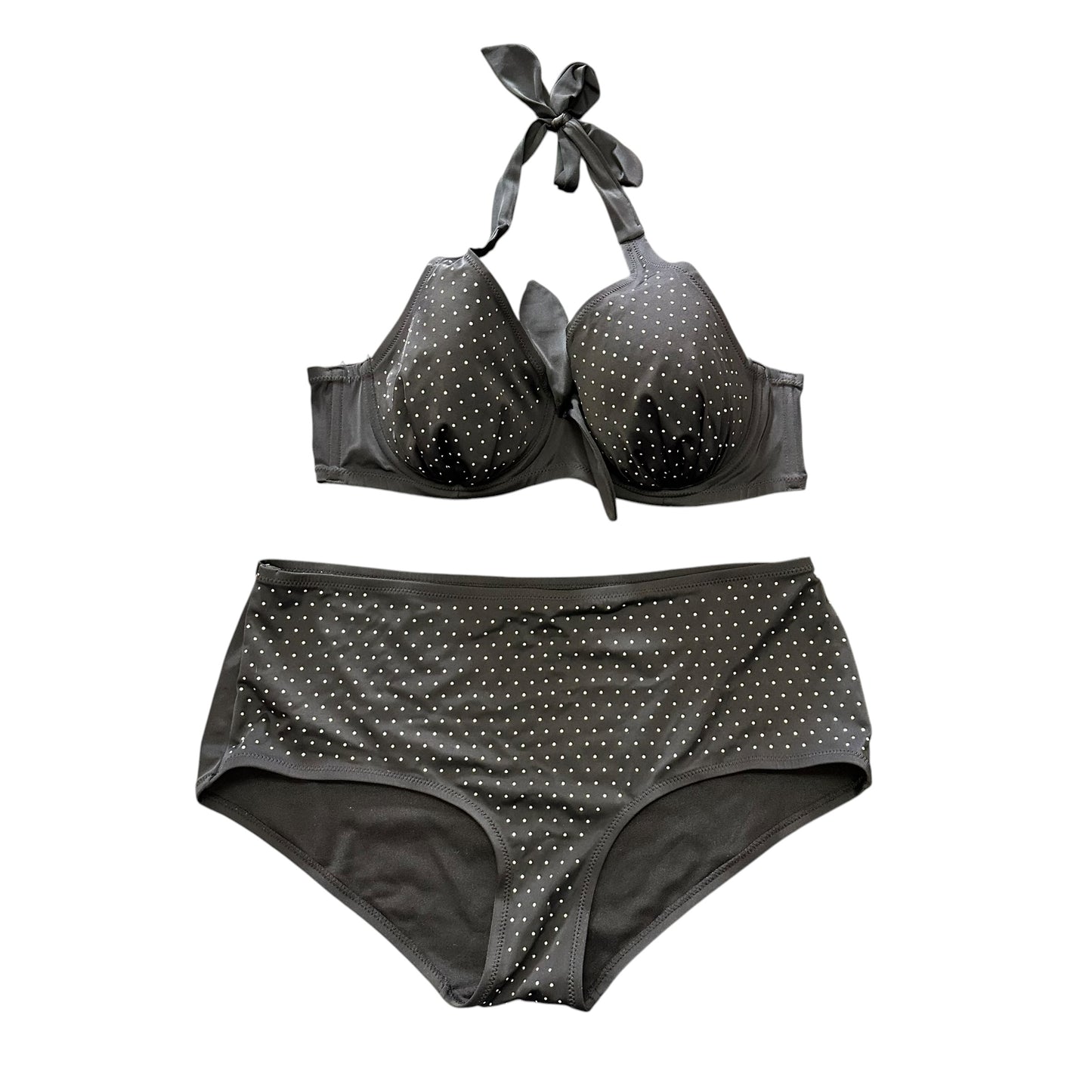SHORE CLUB BLACK BIKINI GOLD STUDS 100 SZ 14