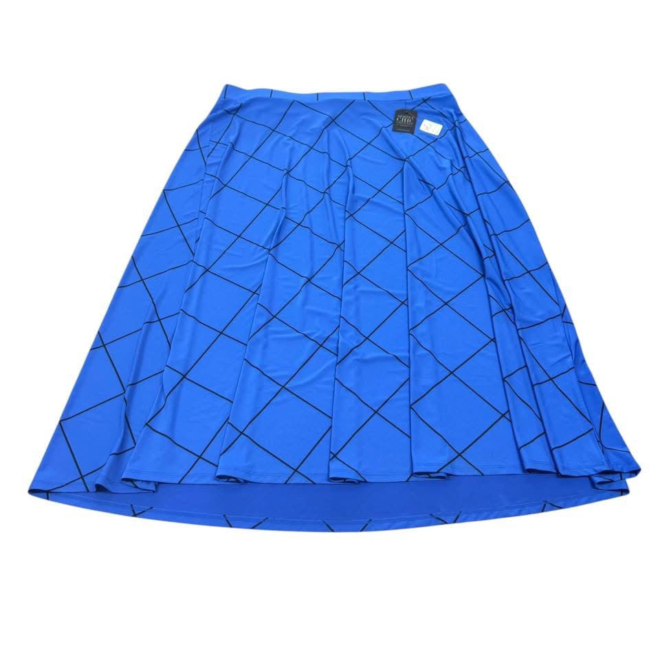 LANE BRYANT BLUE PLAID SKIRT 227 NWT $69.95 Sz 22/24