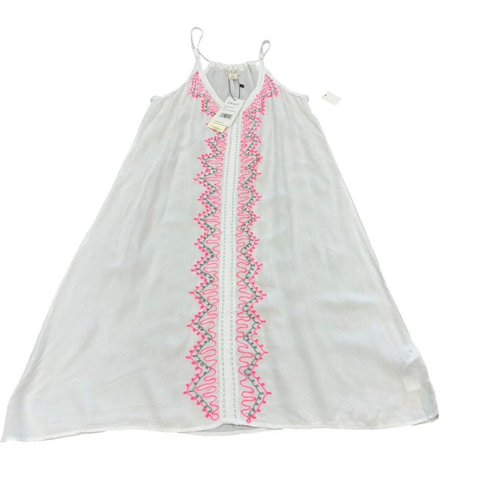 EXSIT WHITE EMBROIDERED SWIMSUIT COVER UP 219 NWT MEDIUM