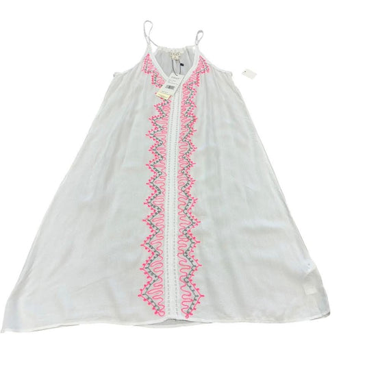 EXSIT WHITE EMBROIDERED SWIMSUIT COVER UP 219 NWT MEDIUM