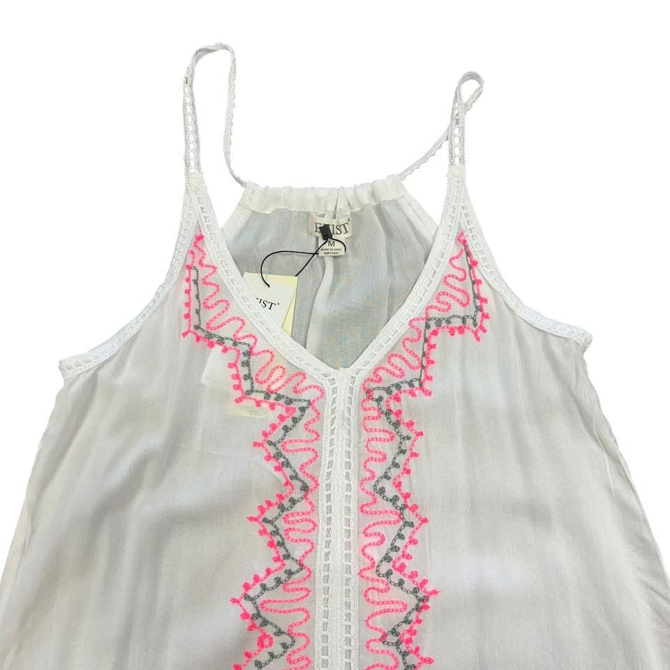 EXSIT WHITE EMBROIDERED SWIMSUIT COVER UP 219 NWT MEDIUM