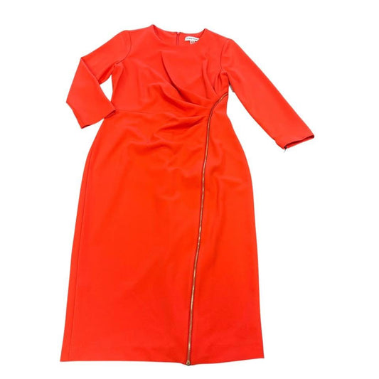 CALVIN KLEIN ORANGE SHEATH DRESS 143 NWT $129 Sz 6