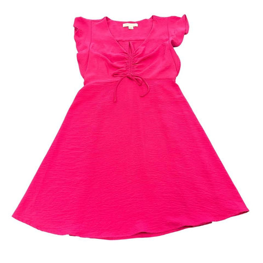 MONTEAU PINK FIT FLARE DRESS 143 MEDIUM