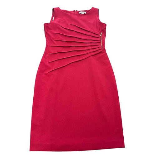 CALVIN KLEIN RED SHEATH DRESS 143 NWT $134 Sz 8