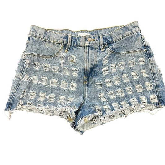 GOOD AMERICAN HOLEY SHORTS 143 Sz 8/29