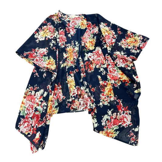 NESLAY NAVY FLORAL KIMONO 143 S/M