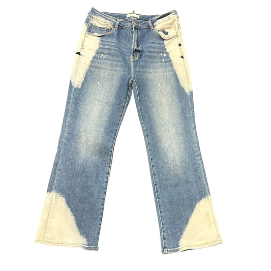 RISEN BLEACHED DENIM JEANS - 1X - 211